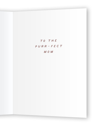 This is a blush mothers day cards with standard by Everett Paper Goods called meowther's day printing on signature in greeting cards