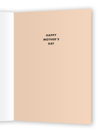 This is a peach mothers day cards with standard by Baumbirdy called me and you printing on signature in greeting cards