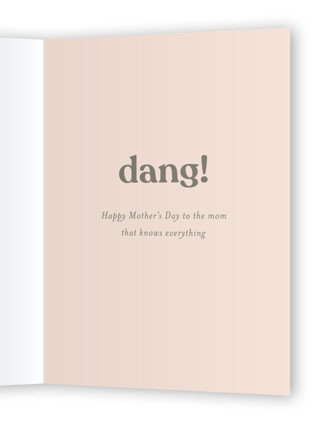 This is a sage mothers day cards with standard by Sara Hicks Malone called moms know best printing on signature in greeting cards