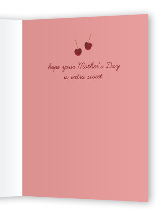 This is a cherry mothers day cards with standard by Sierra Lee called cherry best printing on signature in greeting cards