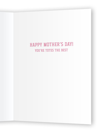 This is a carnation mothers day cards with standard by Erika Firm called mom tote bag printing on signature in greeting cards