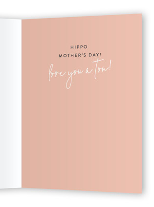 This is a ecru mothers day cards with standard by Itsy Belle Studio called hippo mother's day printing on signature in greeting cards