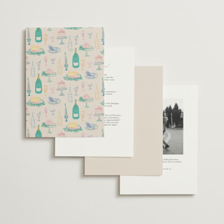 This is a pastel wedding invitations with standard by Elly called dining printing on signature in standard