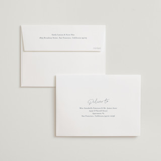 This is a azure wedding invitations with standard by Jennifer Postorino called handwritten printing on signature in standard
