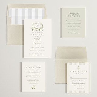 This is a leaf wedding invitations with standard by Everett Paper Goods called ocean point printing on signature in standard