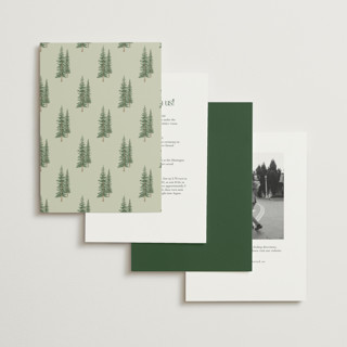 This is a forest wedding invitations with standard by Elly called whispering pines printing on signature in standard