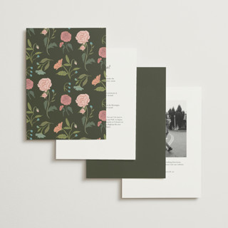 This is a moss wedding invitations with standard by Lori Wemple called botanical cameo printing on signature in standard