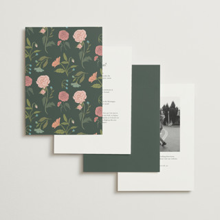 This is a winter night wedding invitations with standard by Lori Wemple called botanical cameo printing on signature in standard