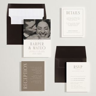 This is a natural wedding invitations with standard by Nicole Walsh called close-up printing on signature in standard
