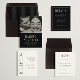This is a onyx wedding invitations with standard by Nicole Walsh called close-up printing on signature in standard