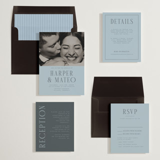 This is a sky wedding invitations with standard by Nicole Walsh called close-up printing on signature in standard