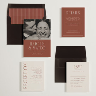 This is a spice wedding invitations with standard by Nicole Walsh called close-up printing on signature in standard
