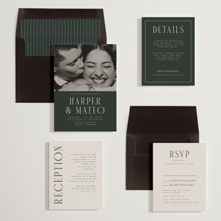 This is a evergreen wedding invitations with standard by Nicole Walsh called close-up printing on signature in standard