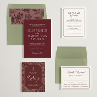 This is a vineyard wedding invitations with standard by Kelly Schmidt called woods printing on signature in standard