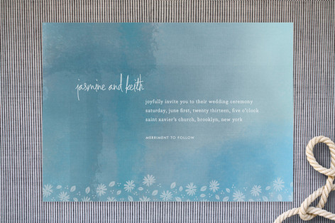 19 Beautiful Blue Wedding Invitations In Guide Water Color Wedding Invitation