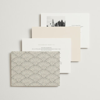 This is a sand wedding invitations with standard by GeekInk Design called floral mosaic printing on signature in standard