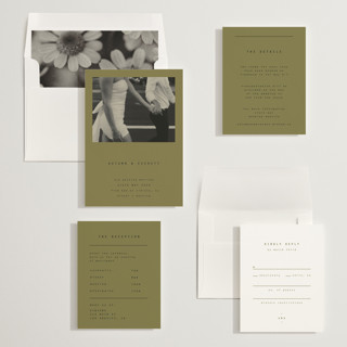 This is a elm wedding invitations with standard by Blustery August called nonnette printing on signature in standard