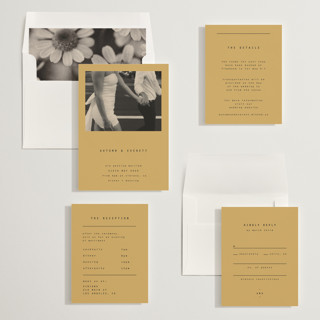 This is a butter wedding invitations with standard by Blustery August called nonnette printing on signature in standard