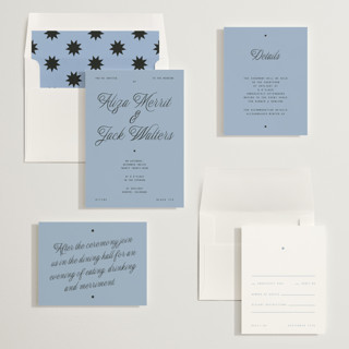 This is a sky wedding invitations with standard by Blustery August called cheers printing on signature in standard