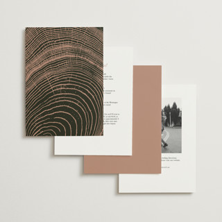 This is a cocoa wedding invitations with standard by Morgan Kendall called arboretum printing on signature in standard