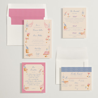 This is a sky wedding invitations with standard by Sarah Rosenthal called velvet cherry printing on signature in standard