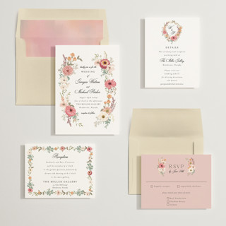 This is a sunset wedding invitations with standard by Susan Moyal called cherished printing on signature in standard