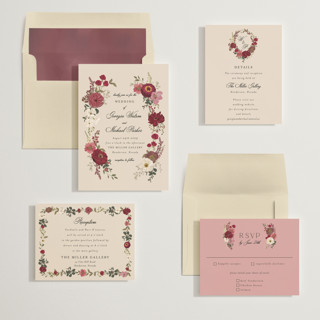 This is a merlot wedding invitations with standard by Susan Moyal called cherished printing on signature in standard