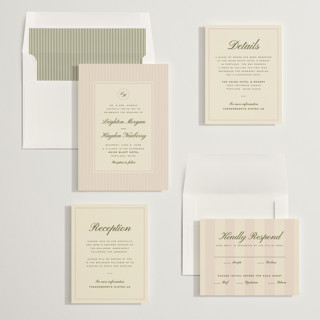 This is a blush wedding invitations with standard by Ellen Schlegelmilch called hayden printing on signature in standard