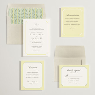 This is a sunshine wedding invitations with standard by Sara Hicks Malone called montgomery printing on signature in standard
