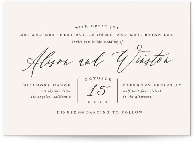 formal invitation