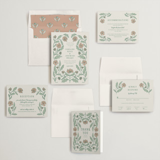 This is a rosebud wedding invitations with standard by Kelly Watkins called botanical printing on signature in standard