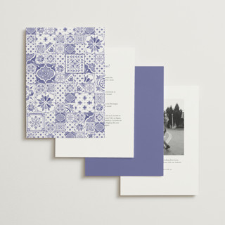 This is a iris wedding invitations with standard by Anastasia Makarova called watercolor tile printing on signature in standard