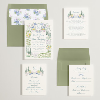This is a summer wedding invitations with standard by Petra Kern called vineyard love printing on signature in standard