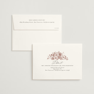 This is a rust wedding invitations with standard by Itsy Belle Studio called floral pop printing on signature in standard