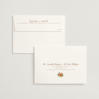 This is a apricot wedding invitations with standard by Everett Paper Goods called avalon printing on signature in standard