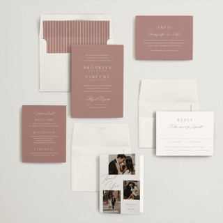 This is a deep rose wedding invitations with standard by Kelly Schmidt called merryvale printing on signature in standard