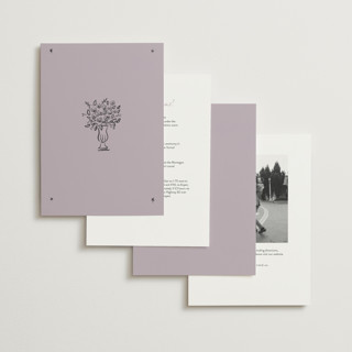 This is a lavender wedding invitations with standard by Ani Somi called roses printing on signature in standard