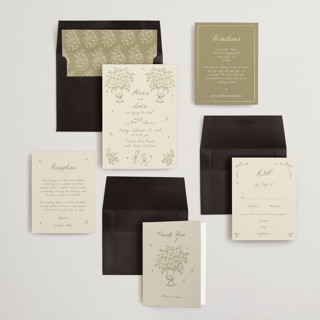 This is a sage wedding invitations with standard by Ani Somi called roses printing on signature in standard