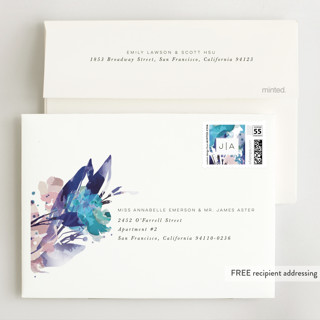 This is a celestial wedding invitations with standard by Grace Kreinbrink called blissful blooms printing on signature in standard