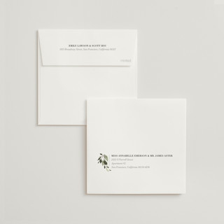 This is a linen wedding invitations with standard by Katrina Crouch called watercolor wreath printing on signature in standard