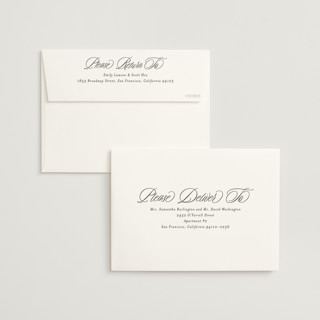 This is a peony wedding invitations with standard by Jackie Crawford called holiday ribbon printing on signature in standard