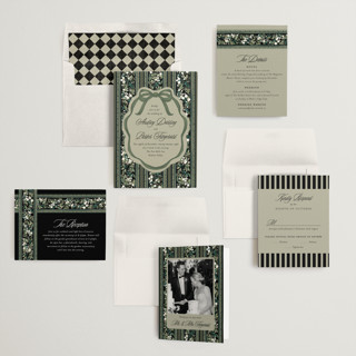 This is a coal wedding invitations with standard by Jackie Crawford called holiday ribbon printing on signature in standard