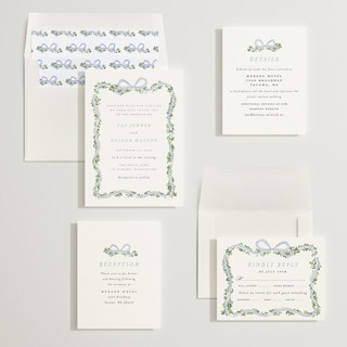 This is a juniper wedding invitations with standard by Itsy Belle Studio called ribbonly frame printing on signature in standard