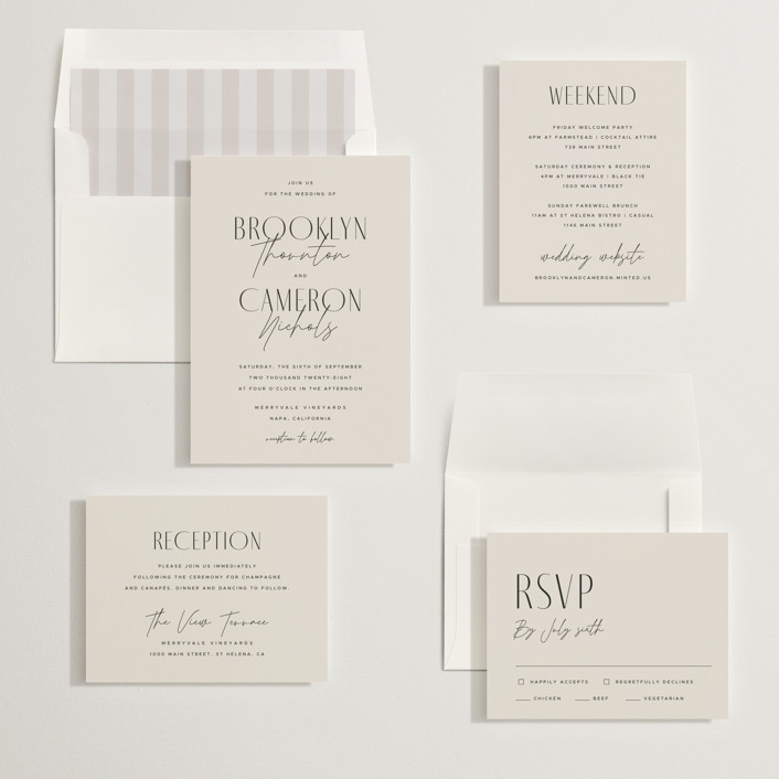 ARIOLA MEETING1995 色紙 Arabilla Overlap Wedding Invitations by Kelly Schmidt | Minted