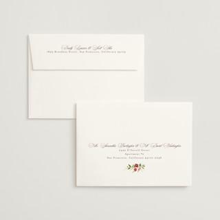 This is a cabernet wedding invitations with standard by Everett Paper Goods called wildflower trellis printing on signature in standard