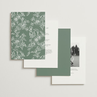 This is a sage wedding invitations with standard by Leah Bisch called wreath in bloom printing on signature in standard