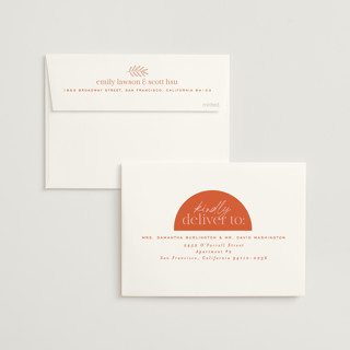 This is a apricot wedding invitations with standard by Jessica Corliss called little party big love printing on signature in standard