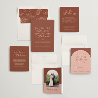 This is a sienna wedding invitations with standard by Jessica Corliss called little party big love printing on signature in standard