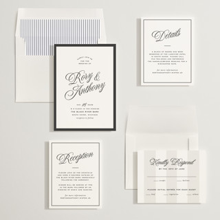 This is a onyx wedding invitations with standard by Ellen Schlegelmilch called rory printing on signature in standard