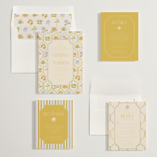 This is a summer orchard wedding invitations with standard by Vera Lim called the gallery printing on signature in standard
